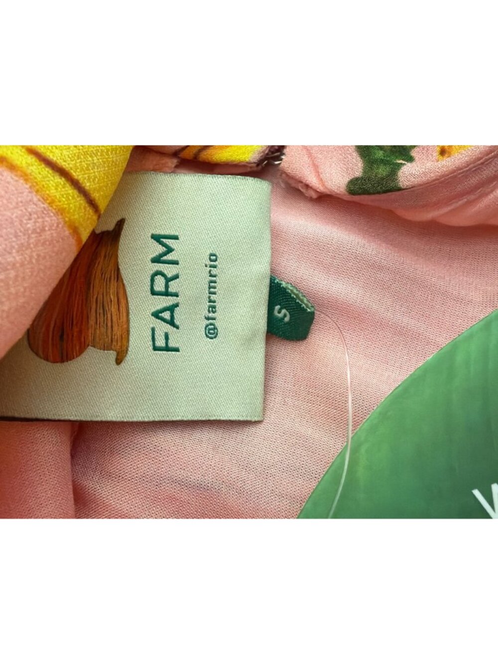 Farm Rio Banana Taste Tiered Midi Dress Size S - Picture 11 of 12